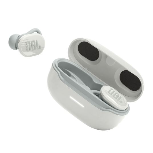 JBL Endurance Race TWS - White - Waterproof true wireless active sport earbuds - Detailshot 6